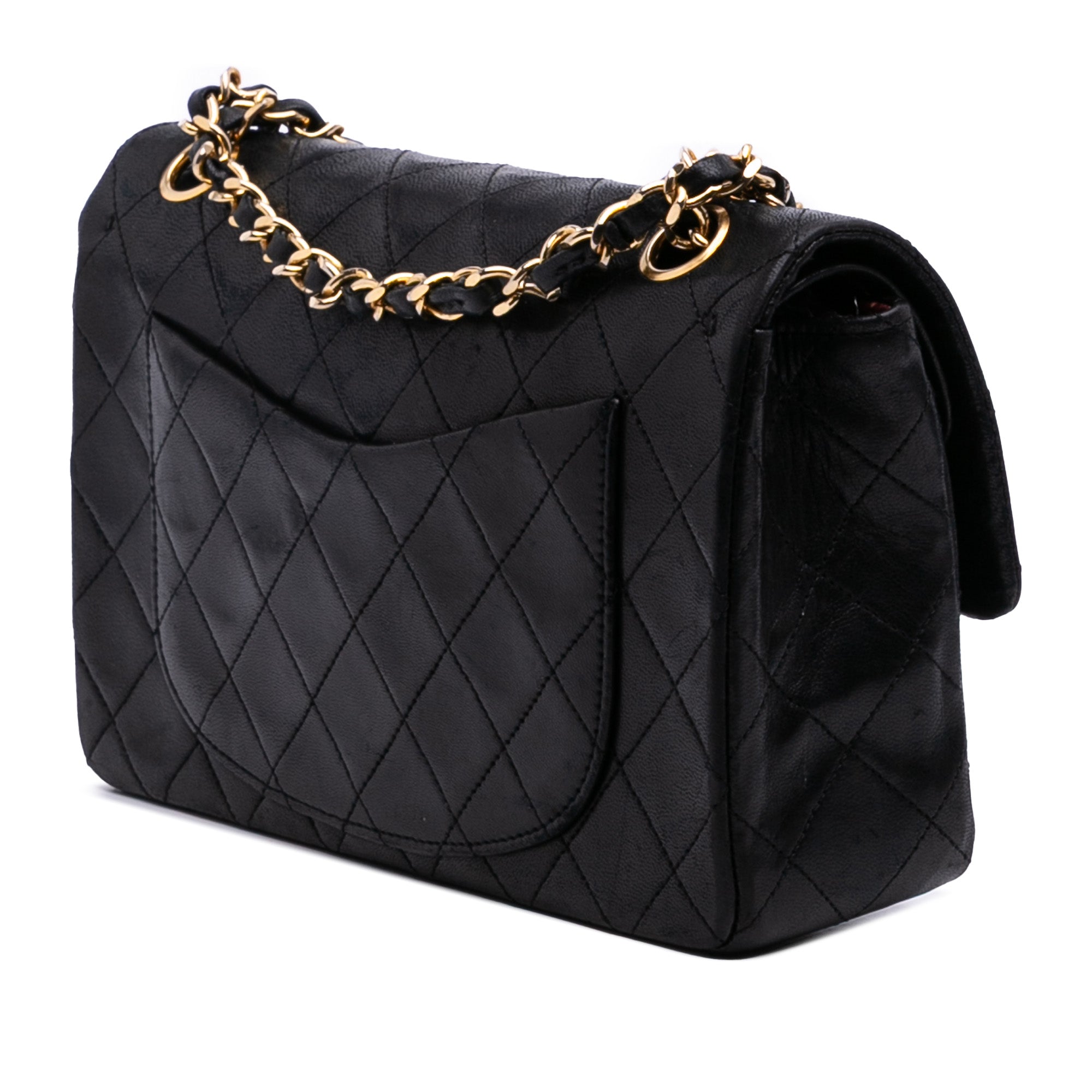 Small Classic Lambskin Double Flap