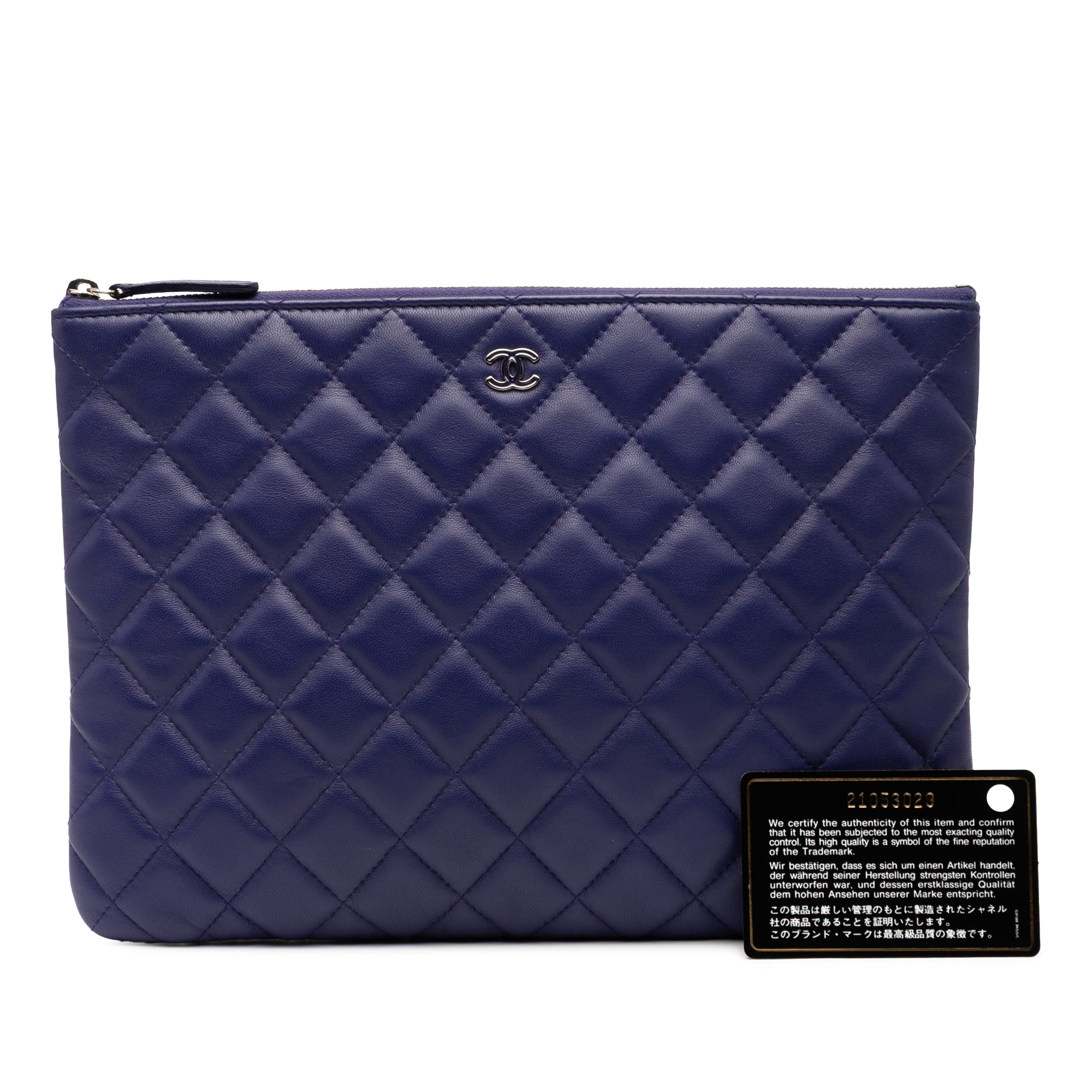 Medium CC Quilted Lambskin O Case Clutch