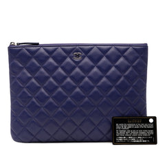 Medium CC Quilted Lambskin O Case Clutch