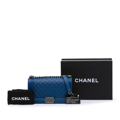 Old Medium Quilted Caviar Boy Flap