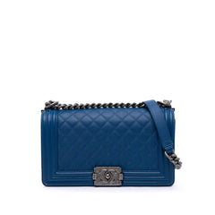 Old Medium Quilted Caviar Boy Flap