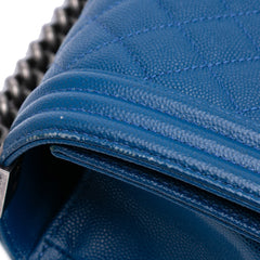 Old Medium Quilted Caviar Boy Flap