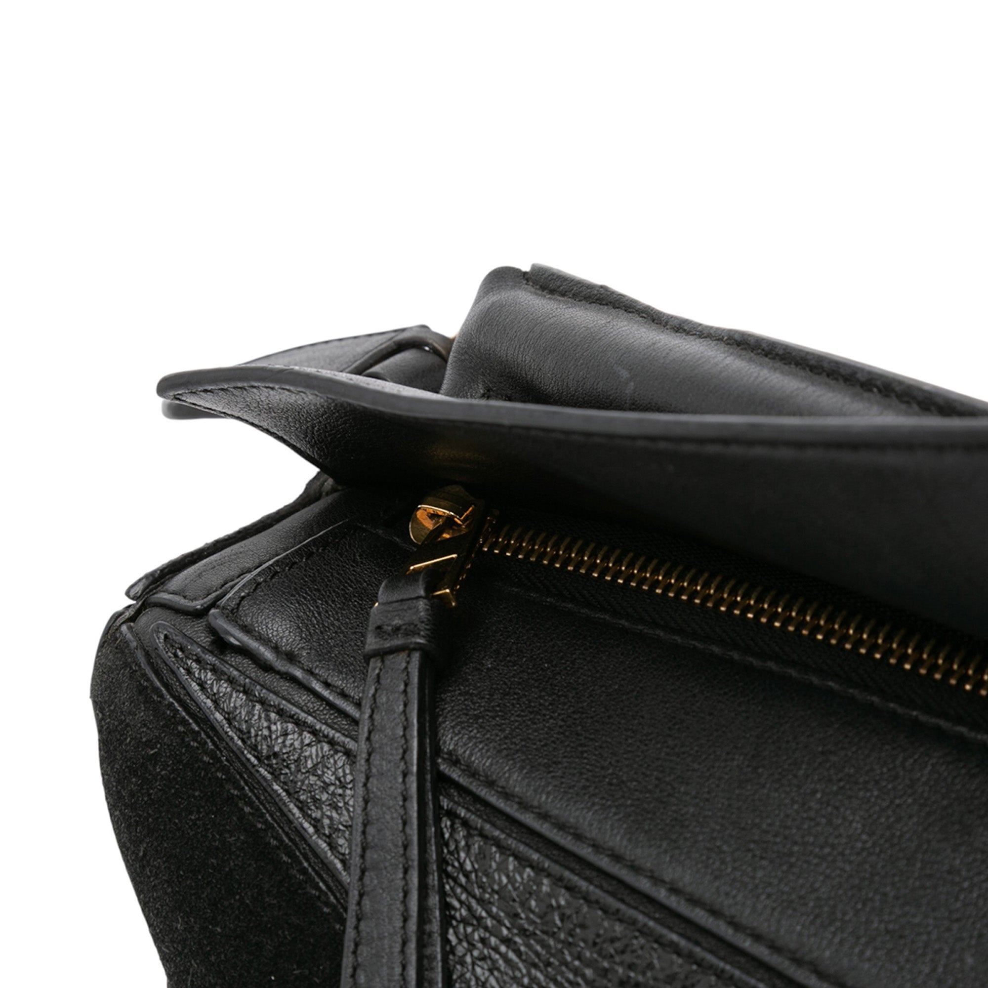 Medium Calfskin and Suede Puzzle Satchel