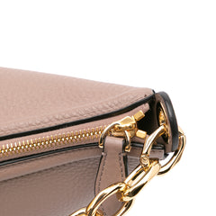 Medium Grainy Calfskin VLogo Moon Hobo