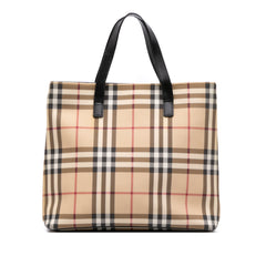 House Check Coated Canvas Tote