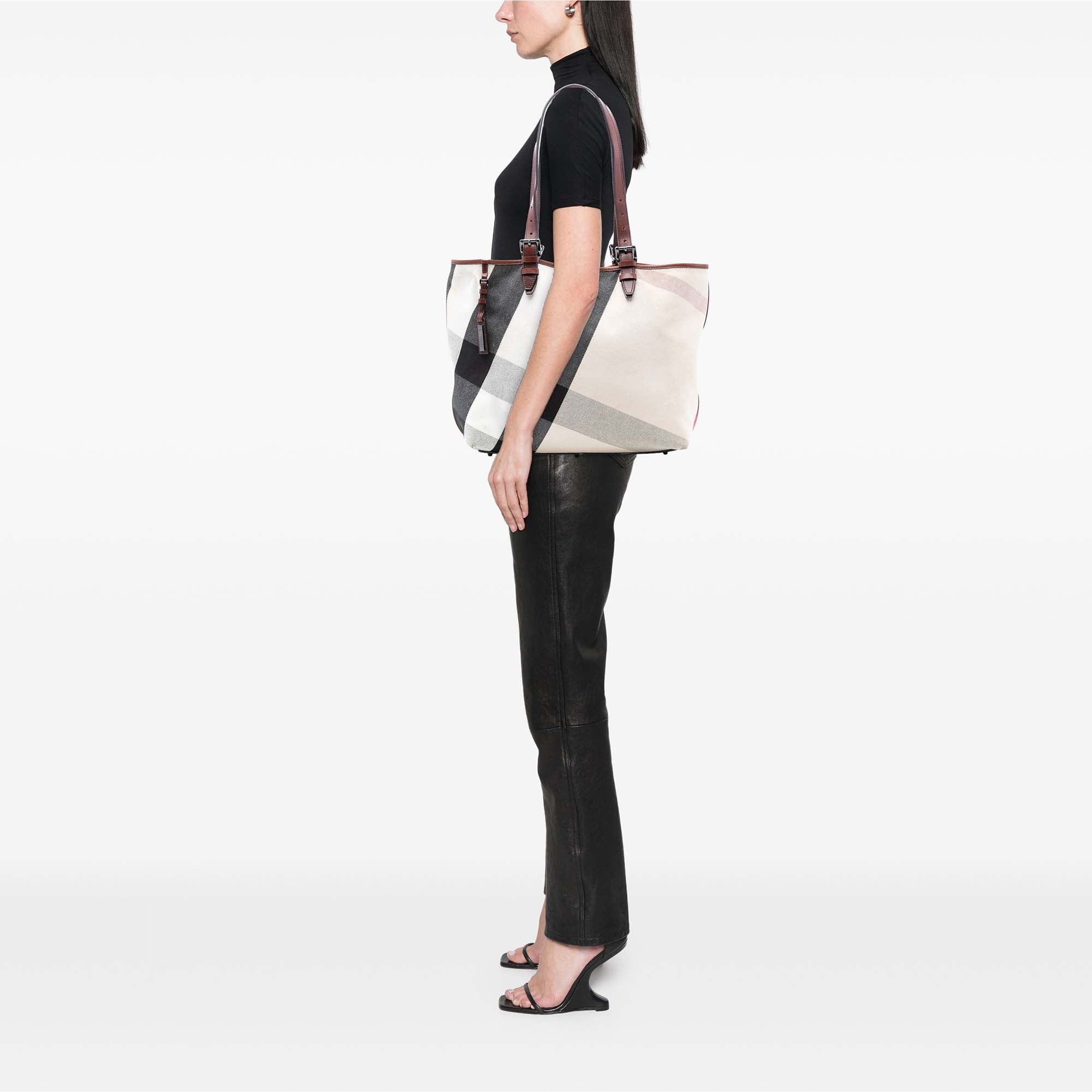 Mega Check Canvas Tote