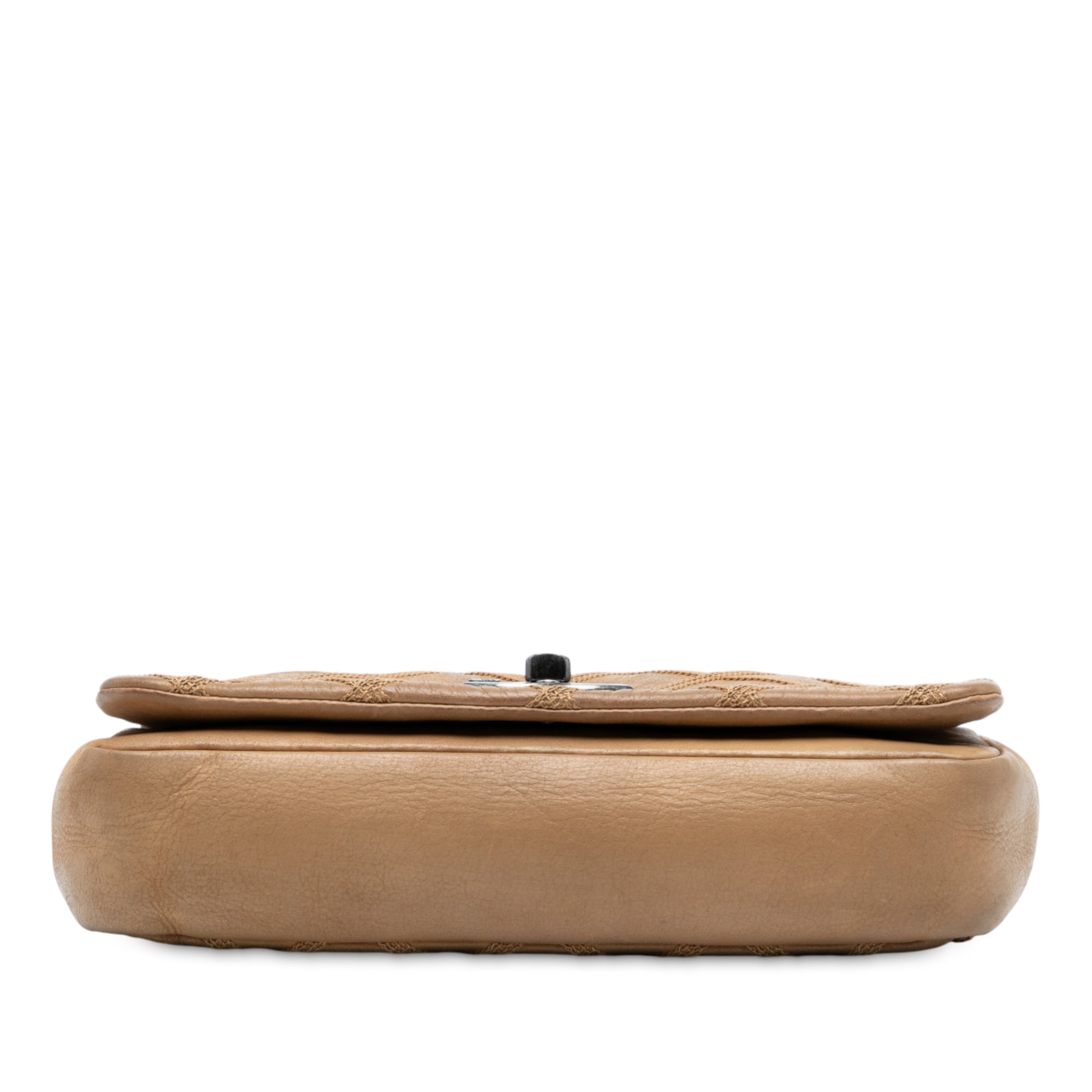 CC Aged Calfskin Diamond Stitch Flap