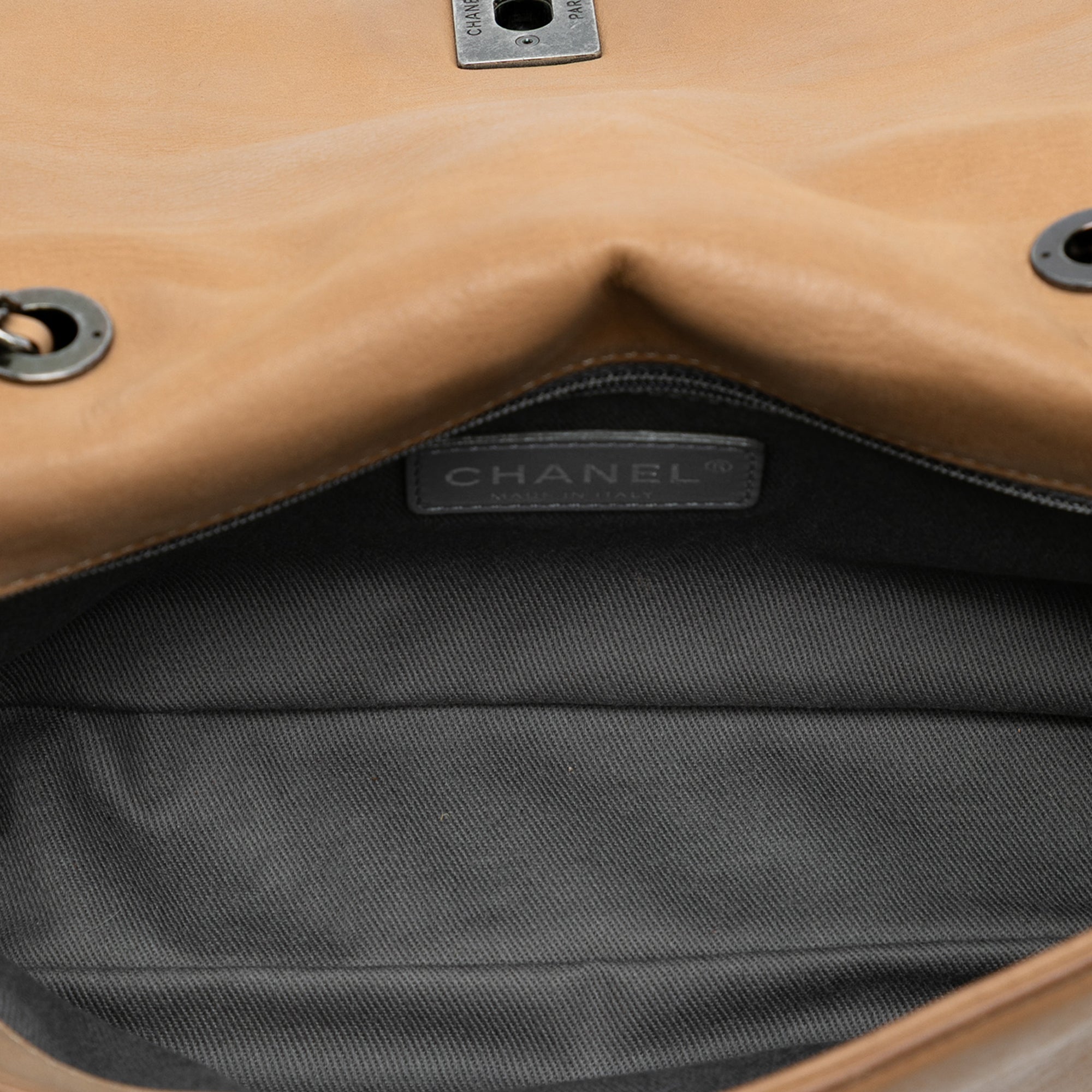 CC Aged Calfskin Diamond Stitch Flap