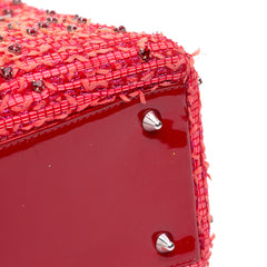 Medium Tweed Fringe Rhinestone Lady Dior