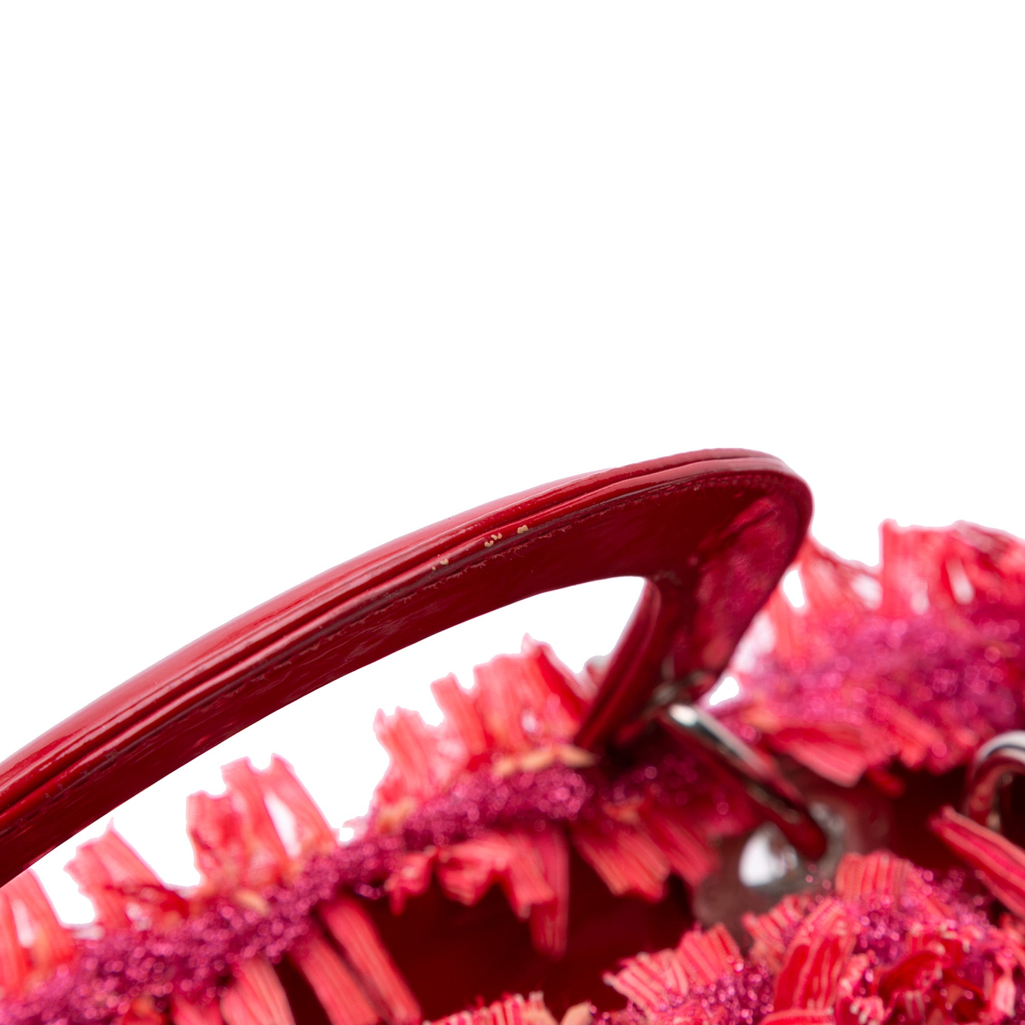 Medium Tweed Fringe Rhinestone Lady Dior