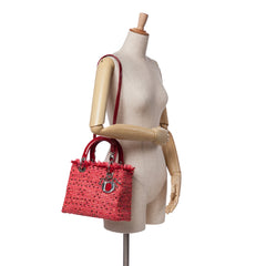 Medium Tweed Fringe Rhinestone Lady Dior