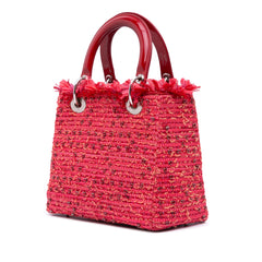 Medium Tweed Fringe Rhinestone Lady Dior