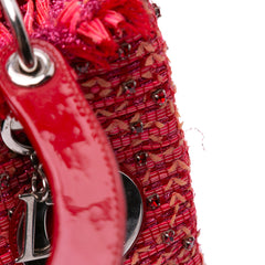 Medium Tweed Fringe Rhinestone Lady Dior