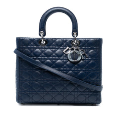 Large Lambskin Cannage Lady Dior