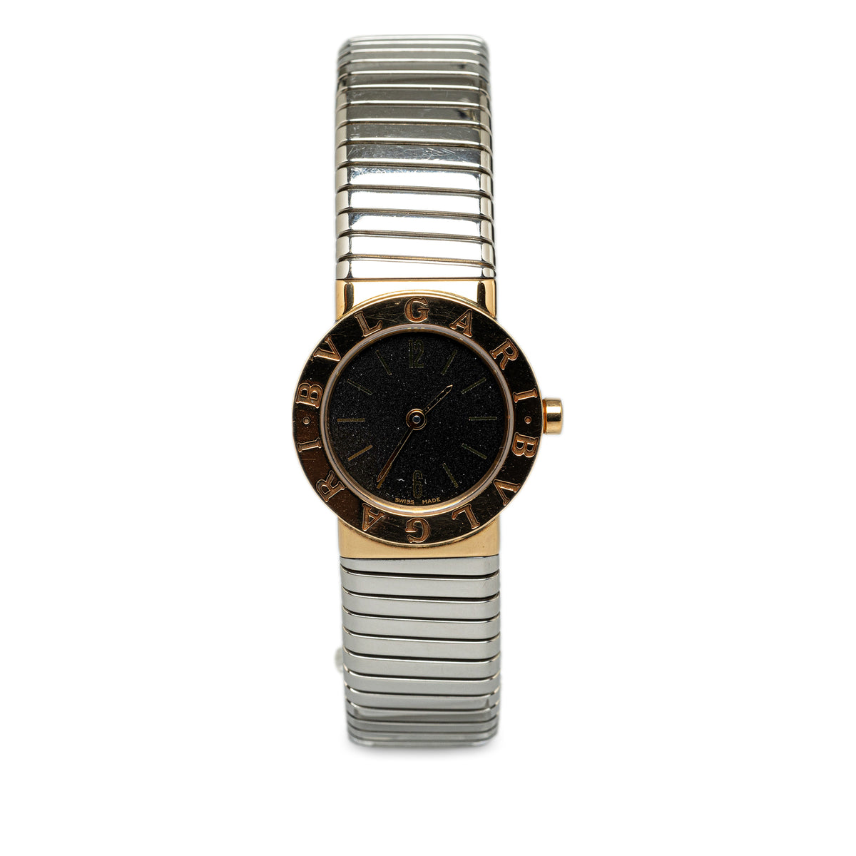 Quartz Two Tone Stainless Steel 18K Gold Tubogas Watch_0