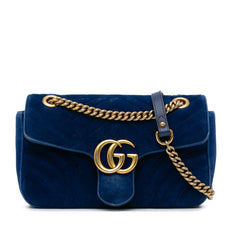 Mini GG Marmont Matelasse Velvet Crossbody_0