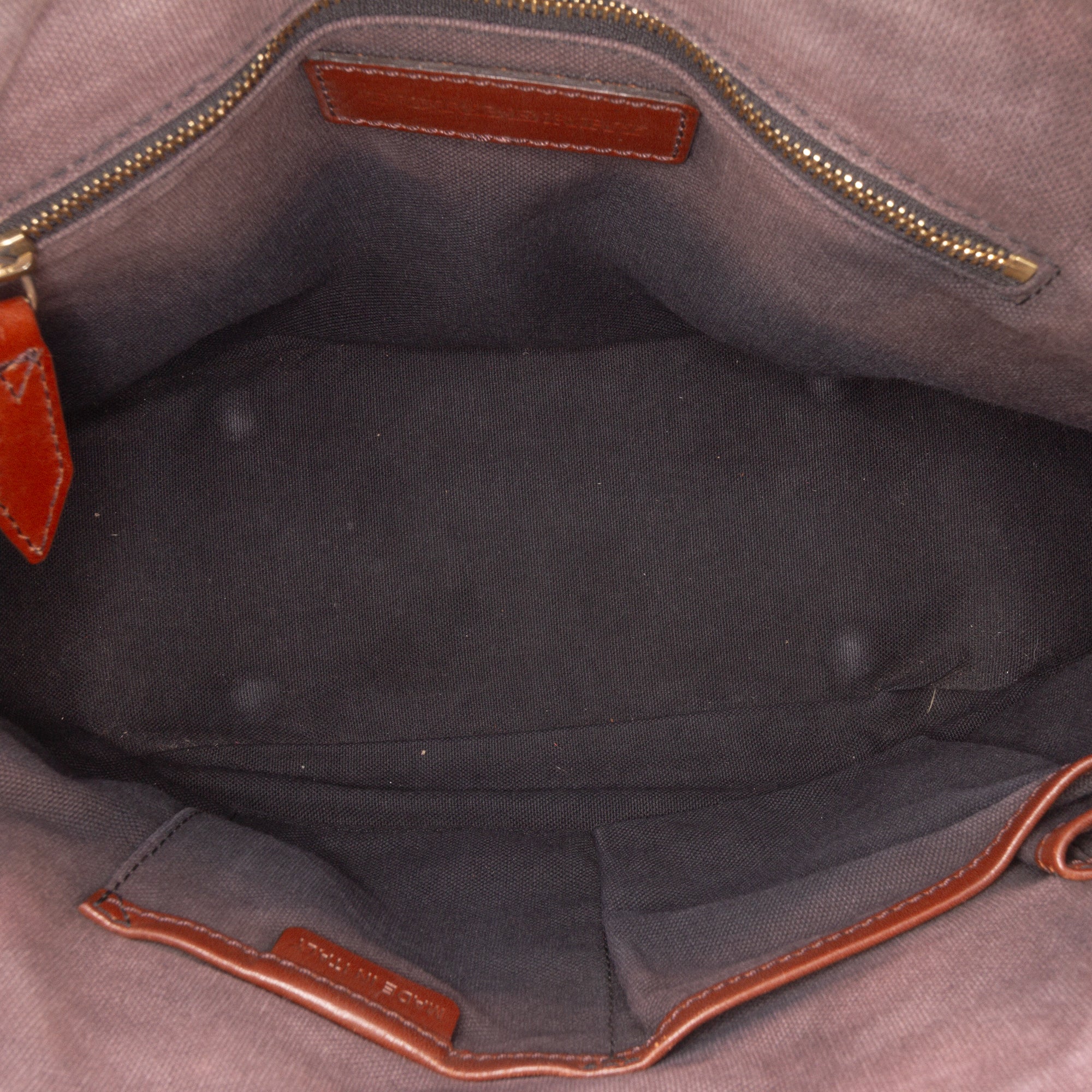 Small Leather Trimmed House Check Canvas Bridle Orchard Satchel