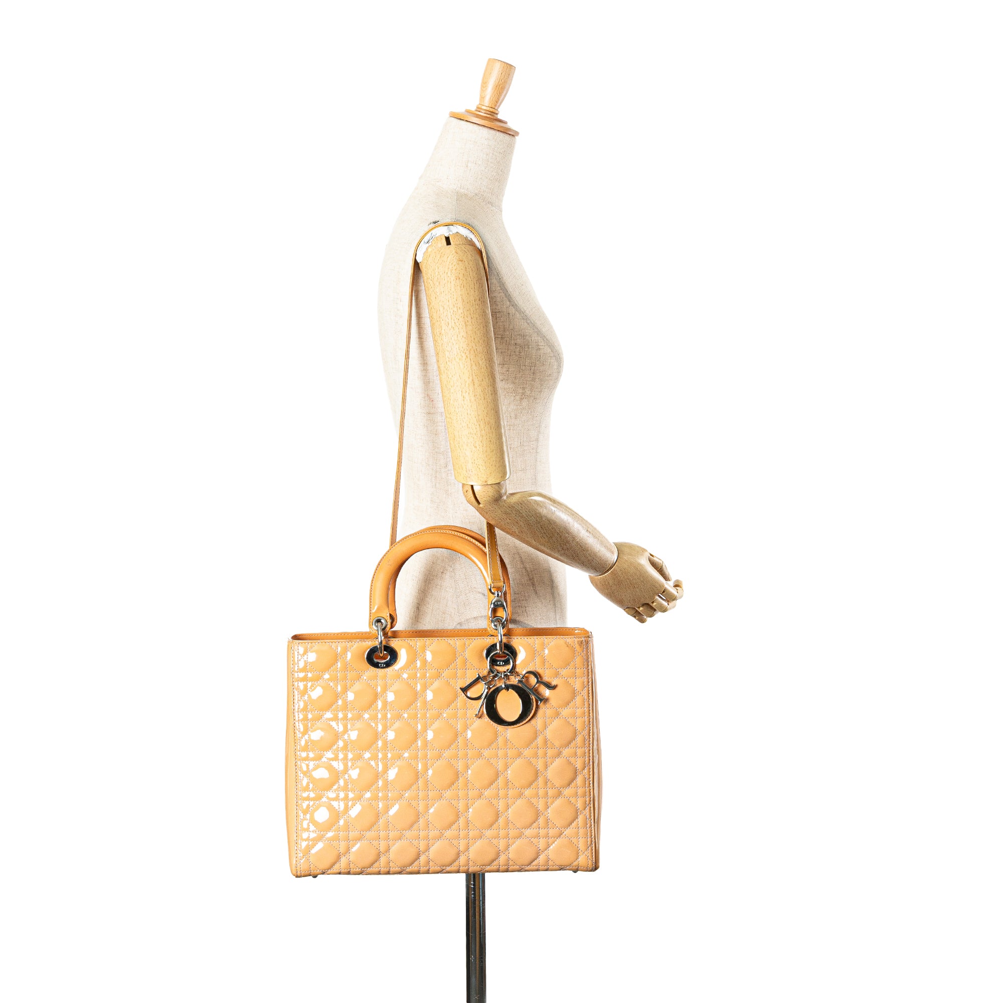 Large Patent Cannage Lady Dior