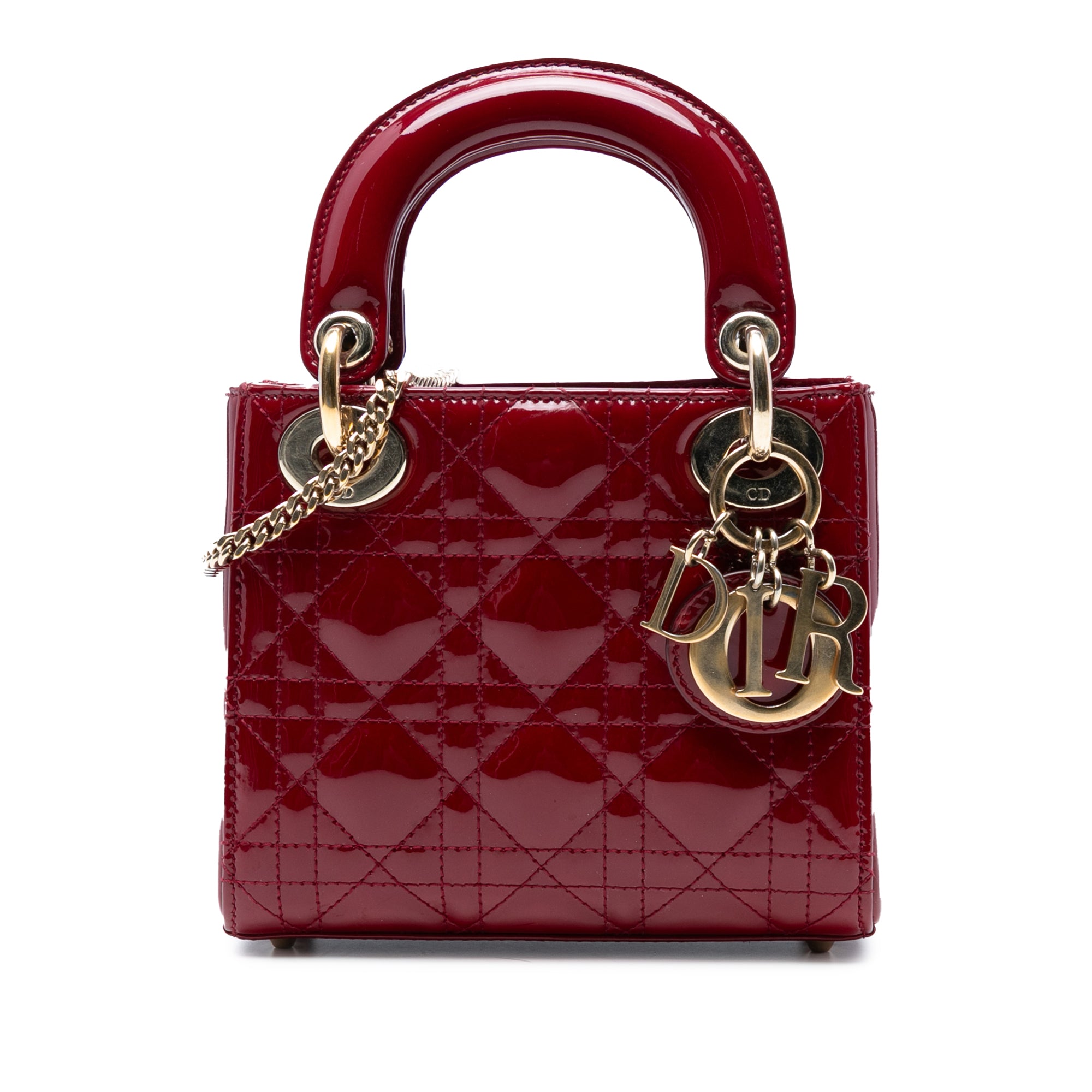 Mini Patent Cannage Lady Dior