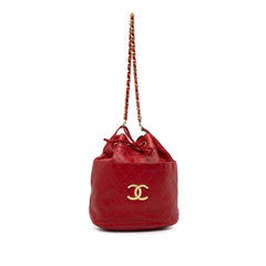 CC Quilted Lambskin Bucket Bag_0