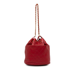 CC Quilted Lambskin Bucket Bag