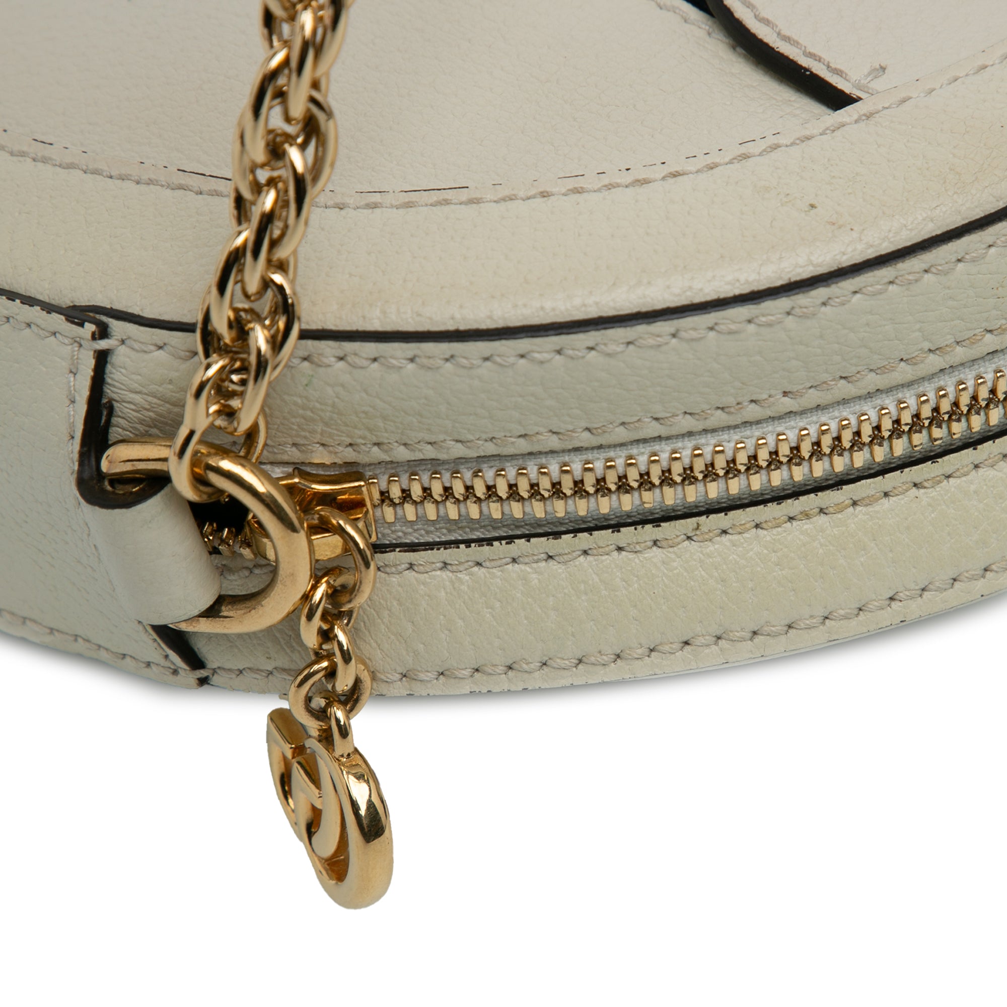 Mini Round Ophidia Leather Crossbody Bag