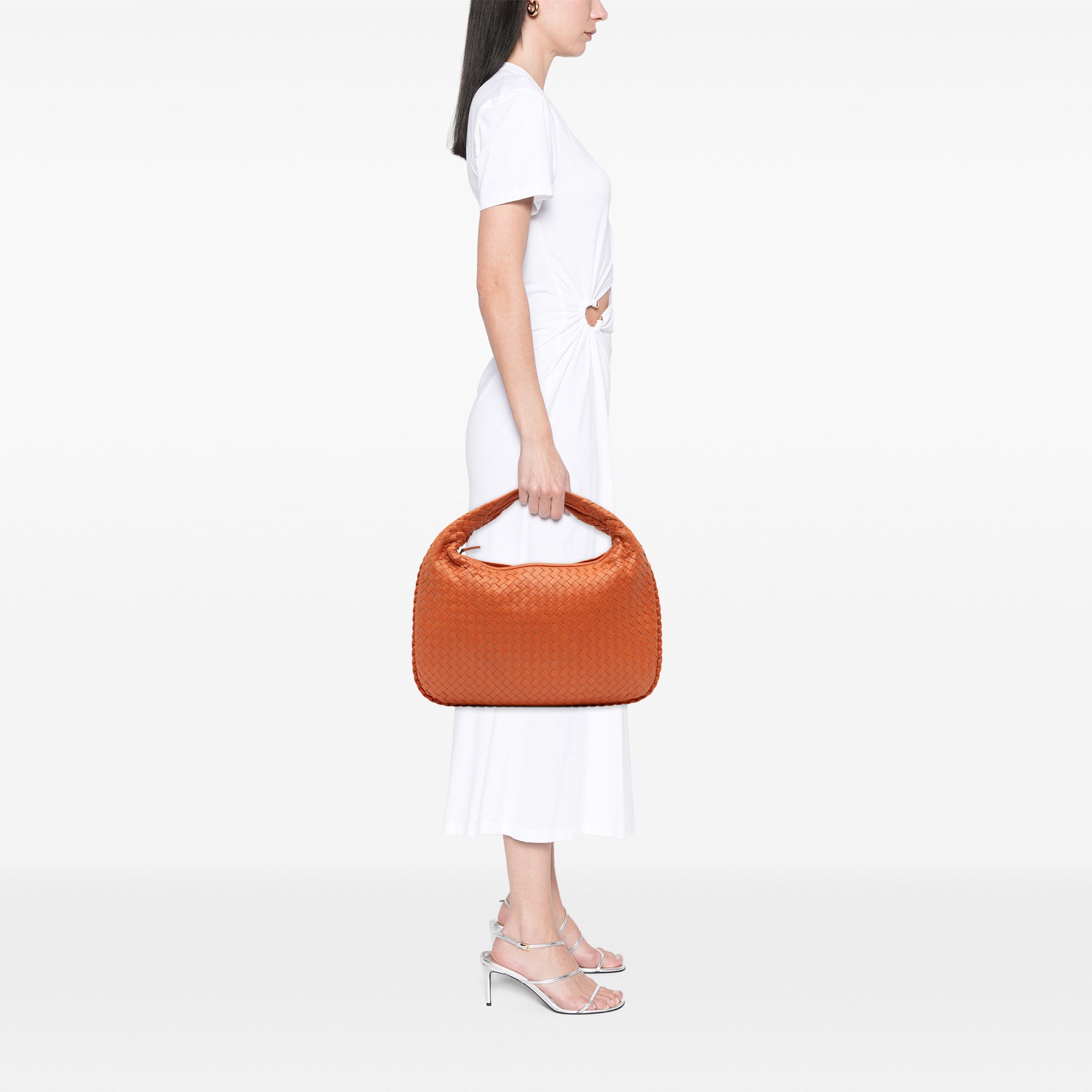 Small Nappa Intrecciato Veneta Hobo