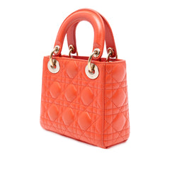 Mini Lambskin Cannage Lady Dior