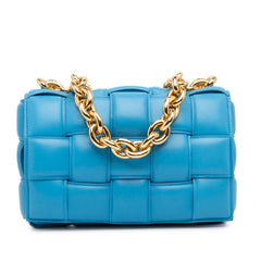 Lambskin Intrecciato Padded Chain Cassette Satchel_0