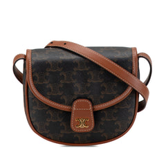 Mini Triomphe Coated Canvas Besace Crossbody