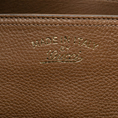 Small Calfskin Bamboo Shopper Satchel