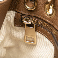 Small Calfskin Bamboo Shopper Satchel