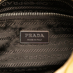Suede Trimmed Leather Color Block Moon Shoulder Bag