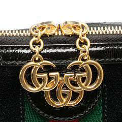 Medium Suede Ophidia Web Dome Satchel