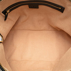 Medium Suede Ophidia Web Dome Satchel