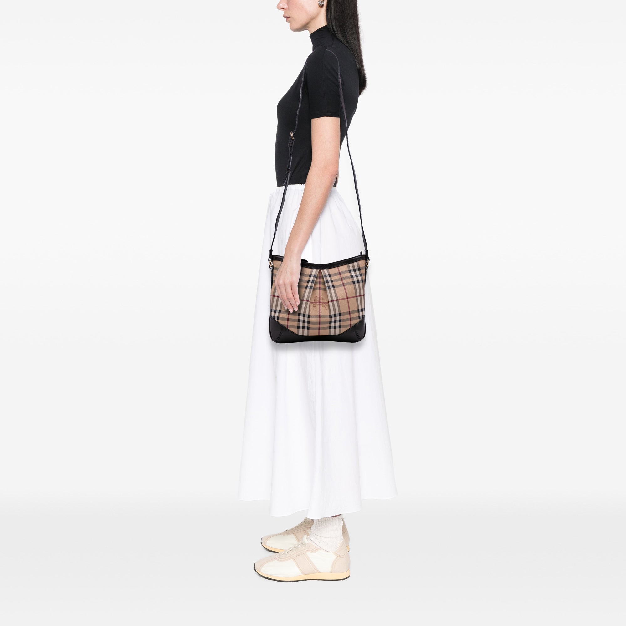 Medium Haymarket Check Coated Canvas Hartham Crossbody