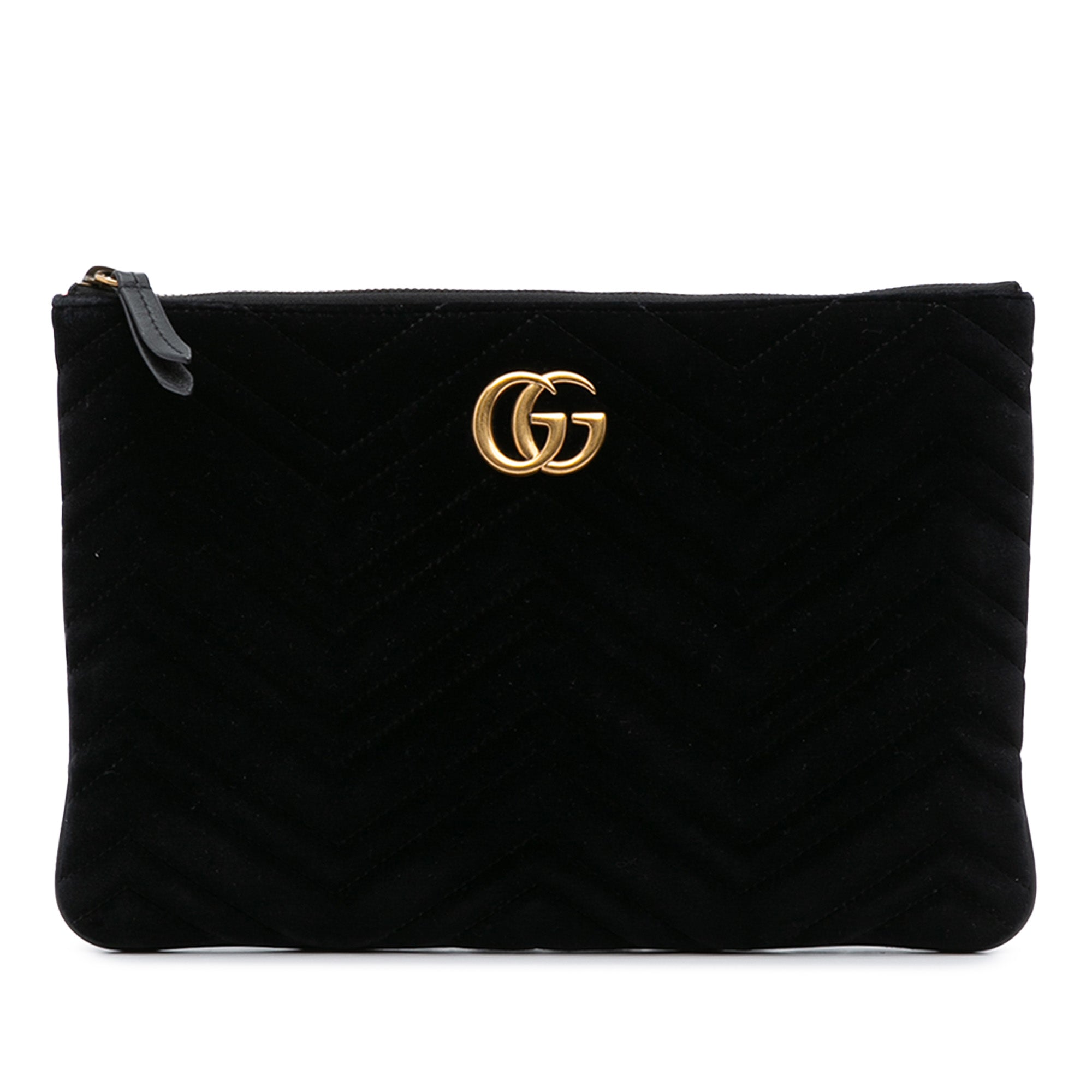 GG Marmont Matelasse Velvet Clutch