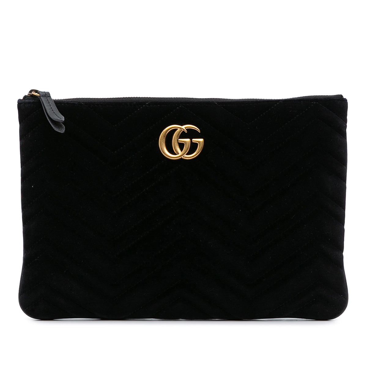 GG Marmont Matelasse Velvet Clutch