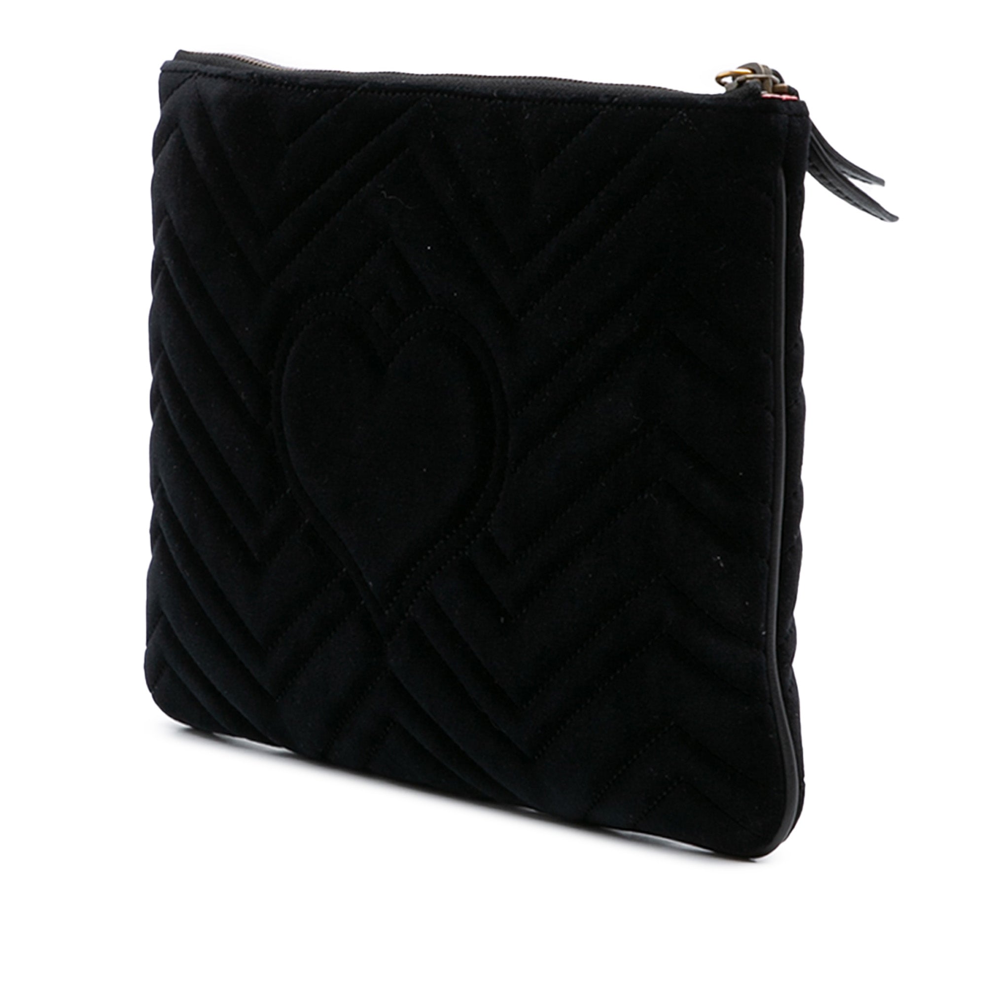 GG Marmont Matelasse Velvet Clutch