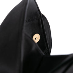 Lambskin and Satin Camellia Flower Evening Bag