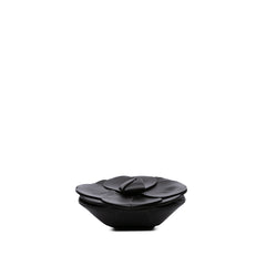 Lambskin and Satin Camellia Flower Evening Bag