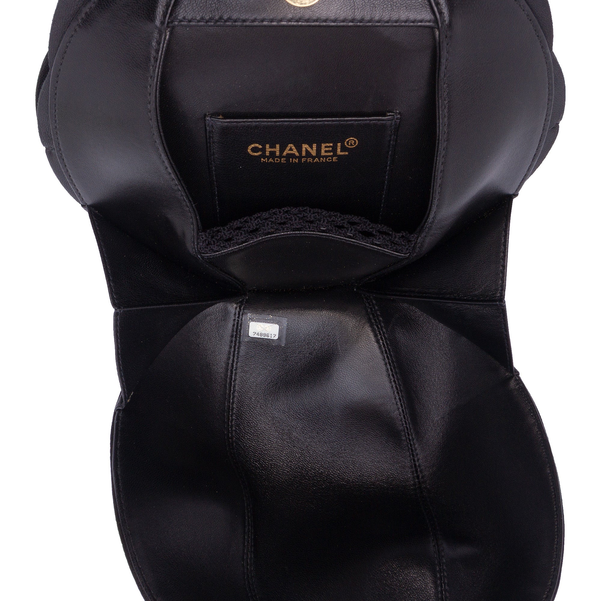 Lambskin and Satin Camellia Flower Evening Bag