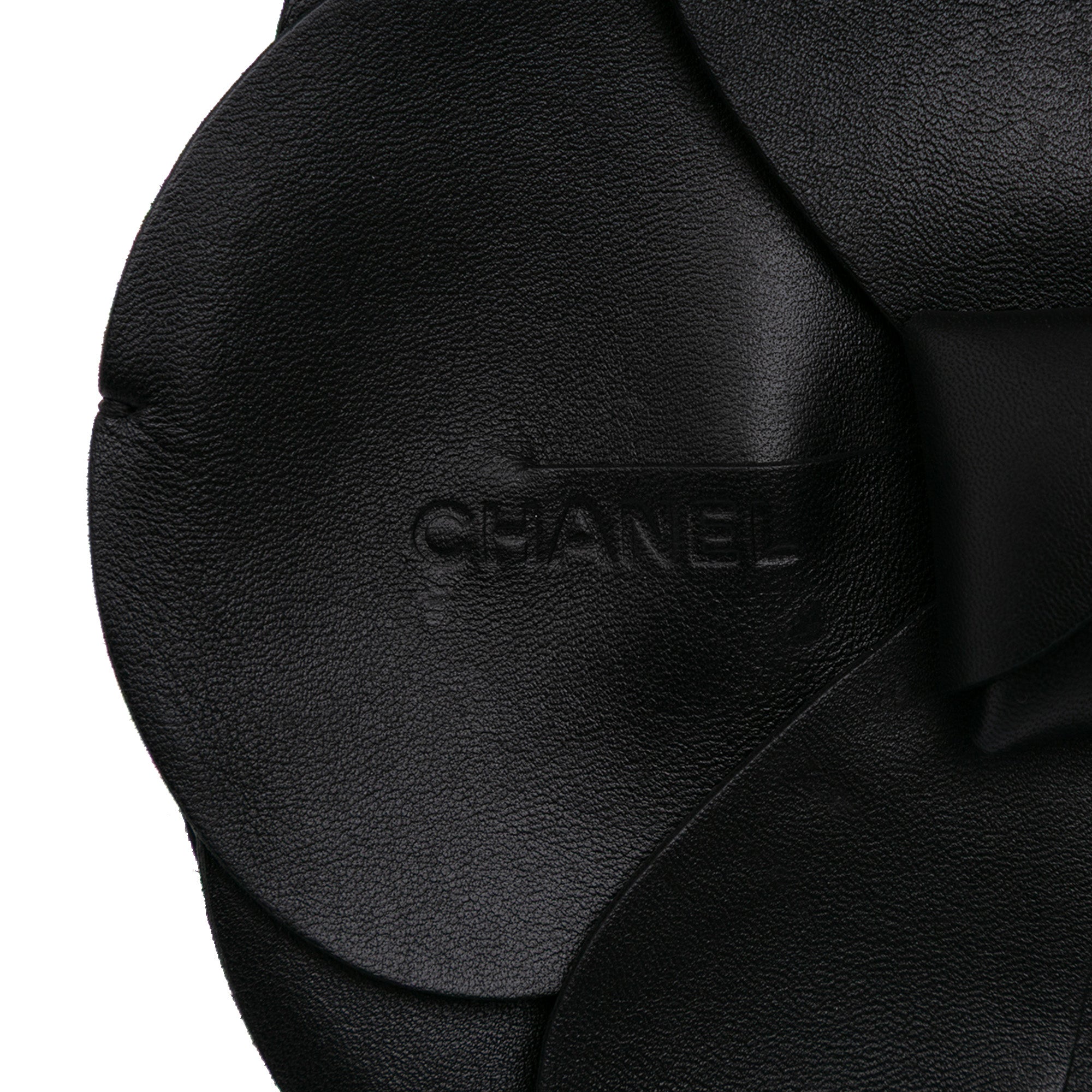 Lambskin and Satin Camellia Flower Evening Bag