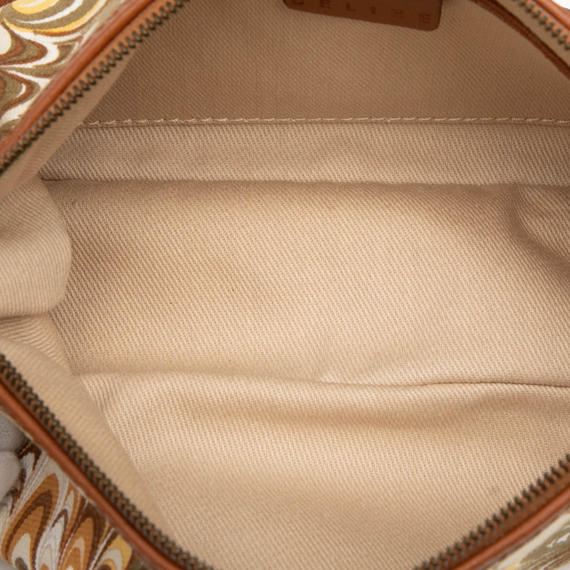 Printed Canvas Shoulder Bag