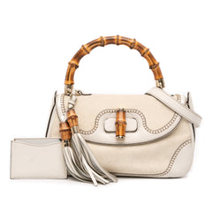 Medium GG Canvas New Bamboo Satchel