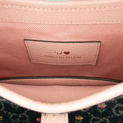 Limited Edition Mini GG Denim Embroidered Floral Jackie 1961 Crossbody