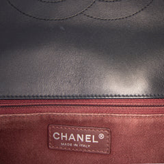 Jumbo Classic Chevron Lambskin Double Stitch Single Flap