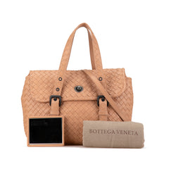 Intrecciato Flap Satchel
