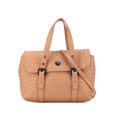 Intrecciato Flap Satchel