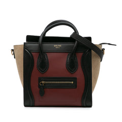 Nano Tricolor Leather Luggage Tote